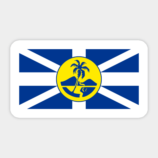 Flag of Lord Howe Island, New South Wales Sticker by Wickedcartoons